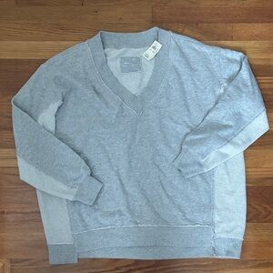 Aerie Light Gray Oversized Sweatshirt